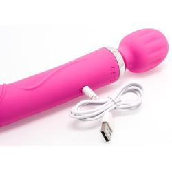 zenn Vibro Wand Double Fun 17.5 x 4.5cm Rose 